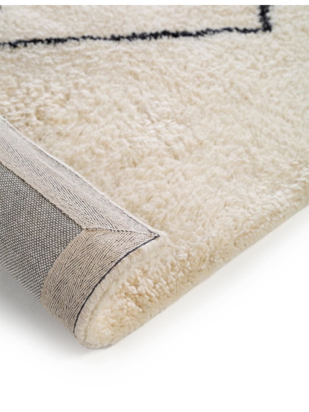Tapis de laine crème 120x170 — vue 4