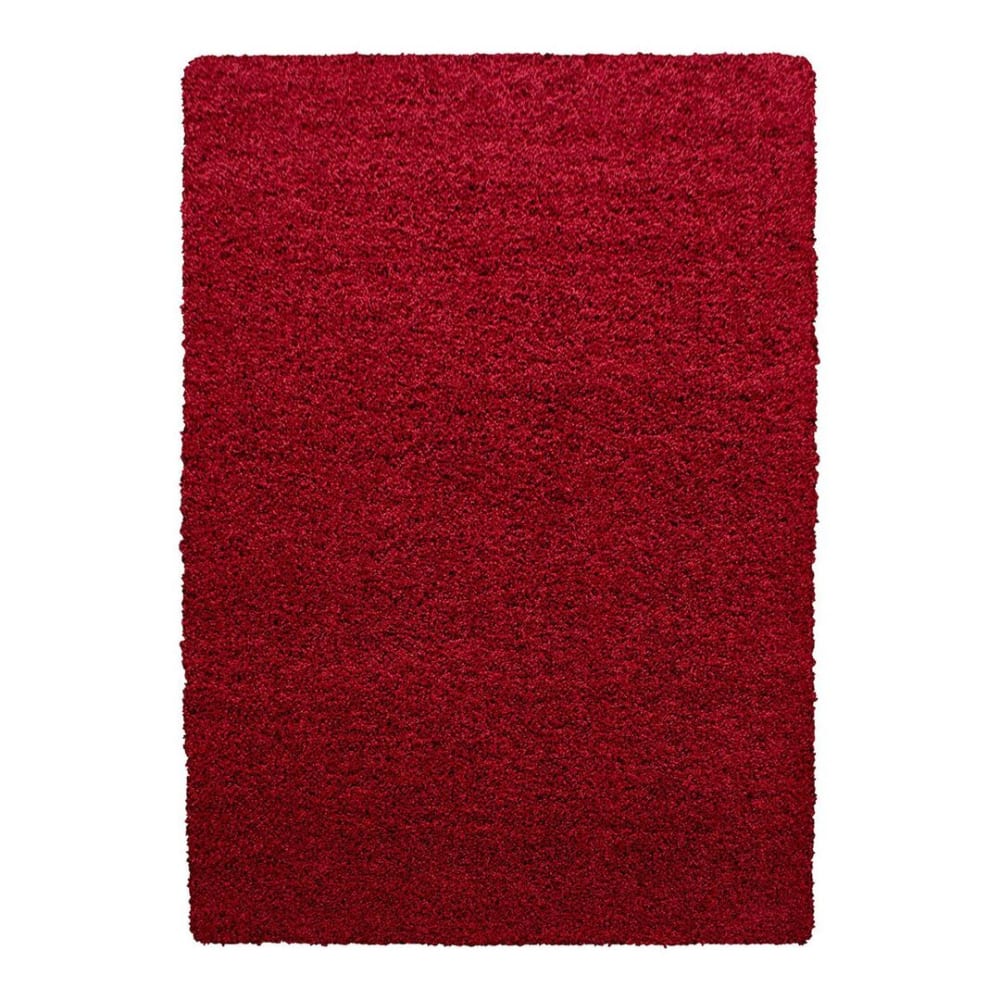 Tapis uni design en polypropylène rouge 120x170