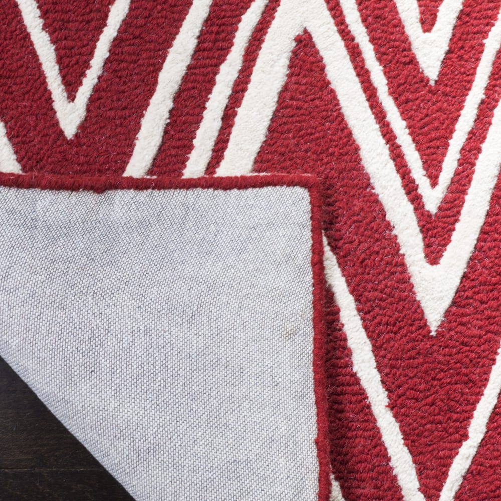 Tapis moderne en laine rouge/blanc, 122 x 183 cm — vue 4