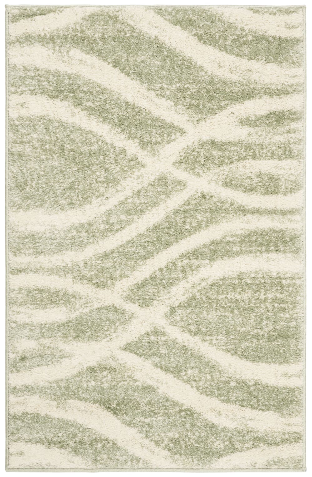 Tapis en polypropylène vert/beige, 76 x 122 cm
