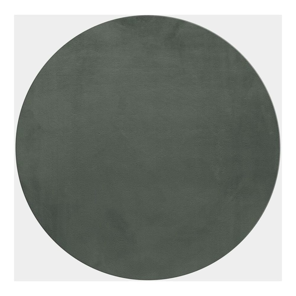 Tapis uni design en polyester vert Ø 120