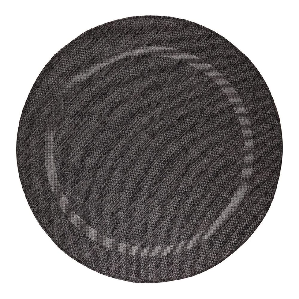 Tapis  contemporaine en polypropylène noir Ø 120