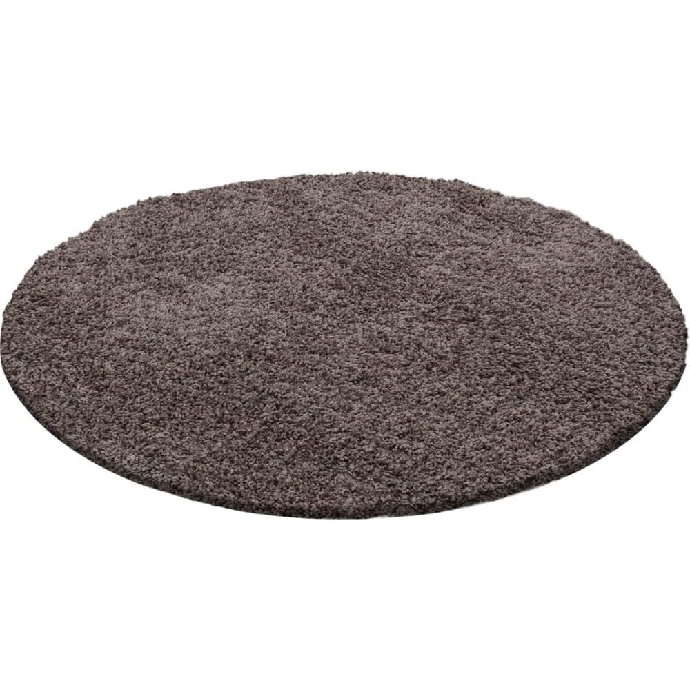 Tapis uni design en polypropylène taupe Ø 120