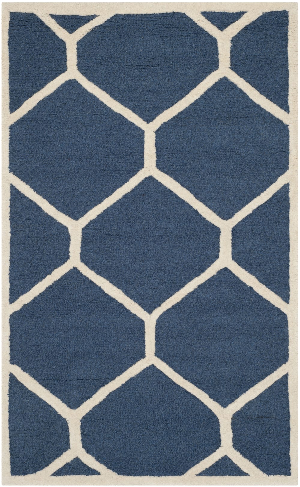 Tapis laine bleu 122