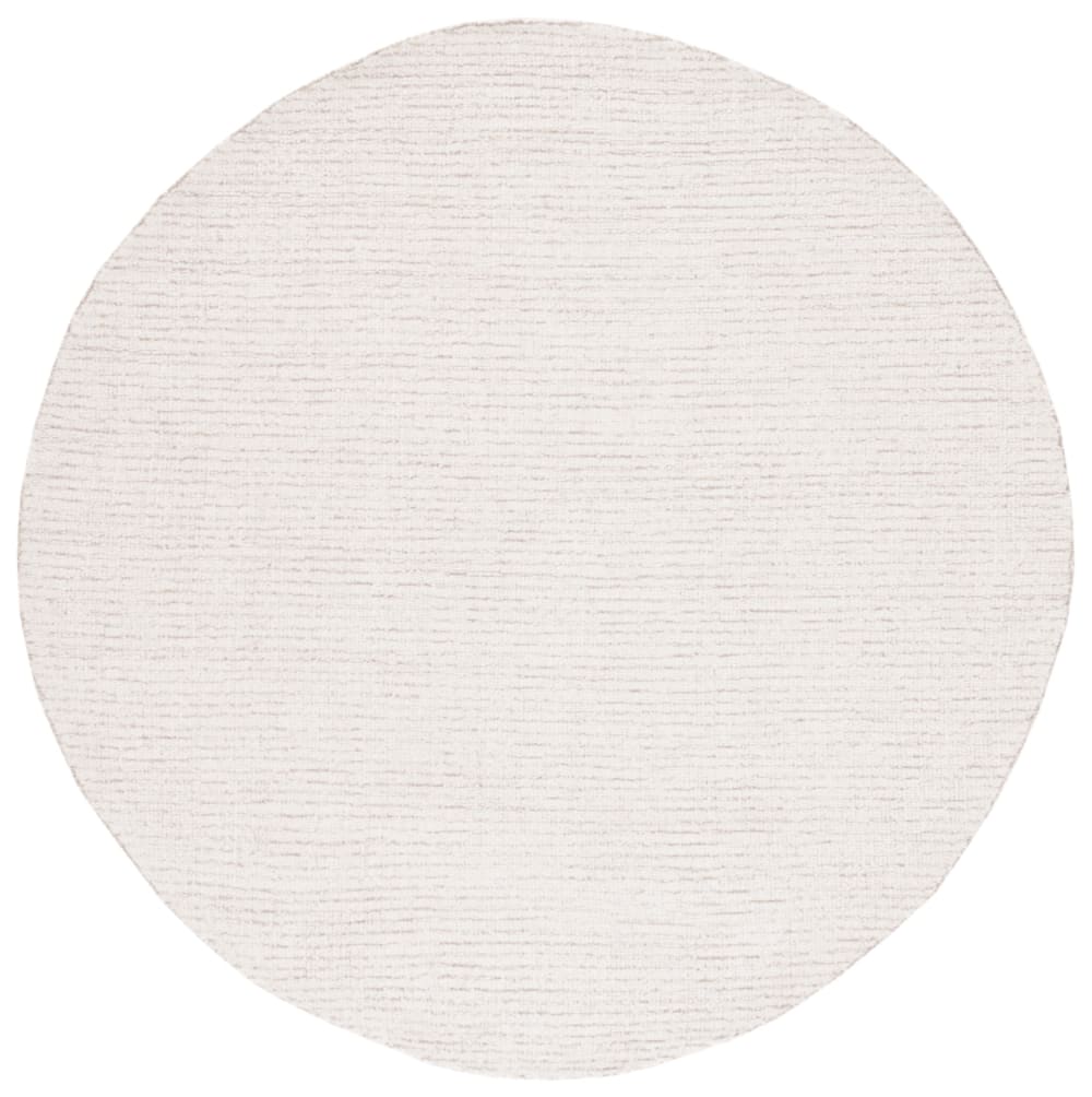 Tapis contemporain en laine blanc/beige, 122 cm