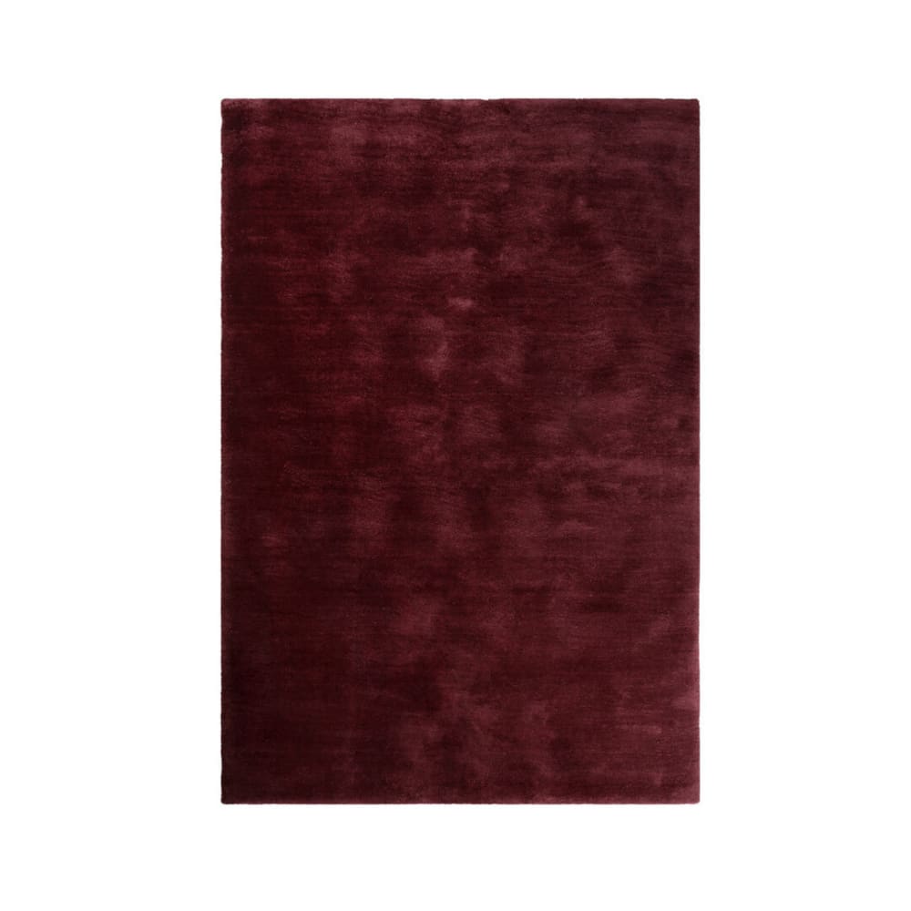 Tapis uni design en polyester bordeaux 120x170