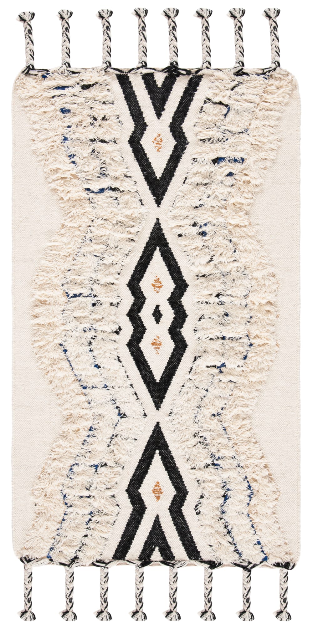 Tapis laine bleu 122