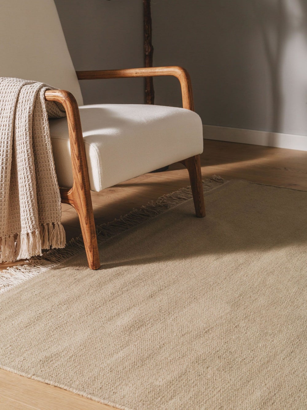 Tapis de laine beige 120x170 — vue 4