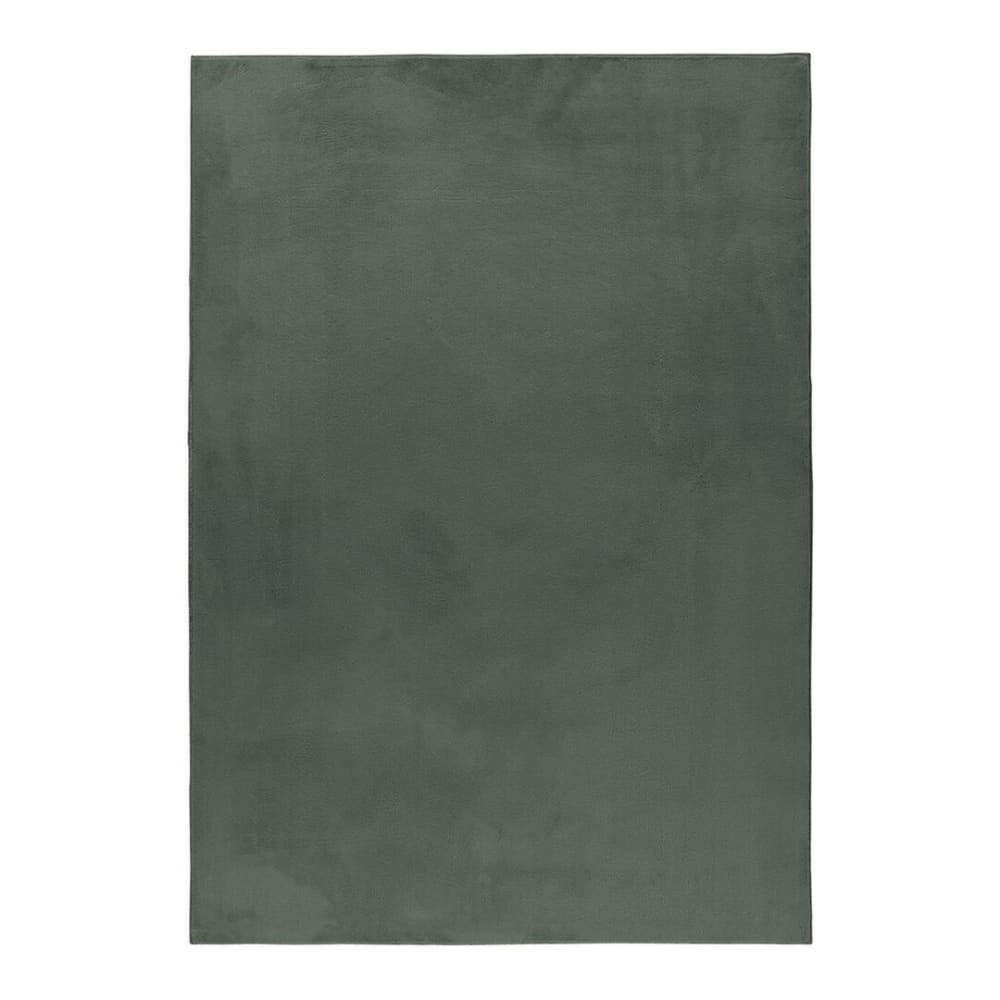 Tapis uni design en polyester vert 120x170