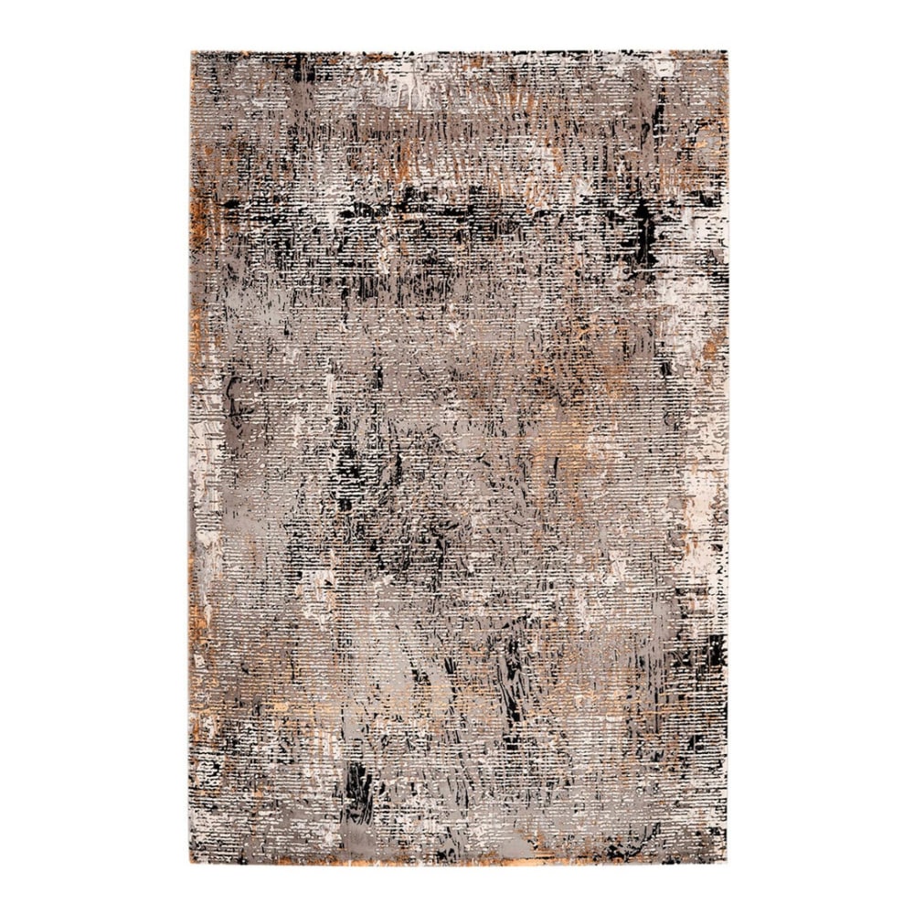 Tapis  baroque en bambou gris 120x170
