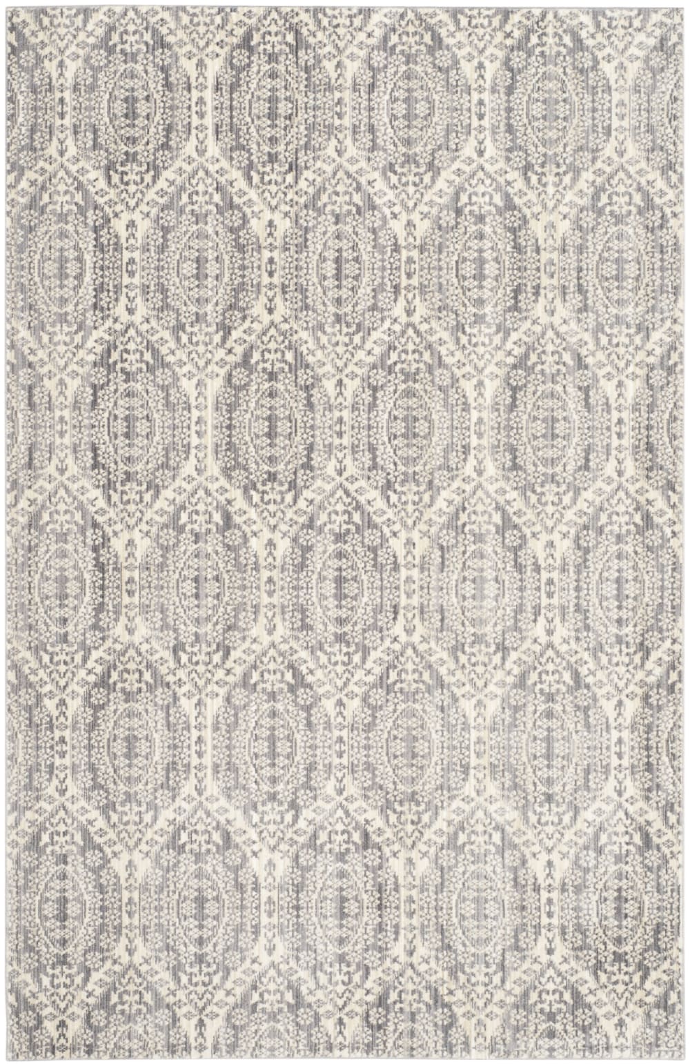 Tapis artisanat inspiré en polyester violet/beige, 122 x 183 cm