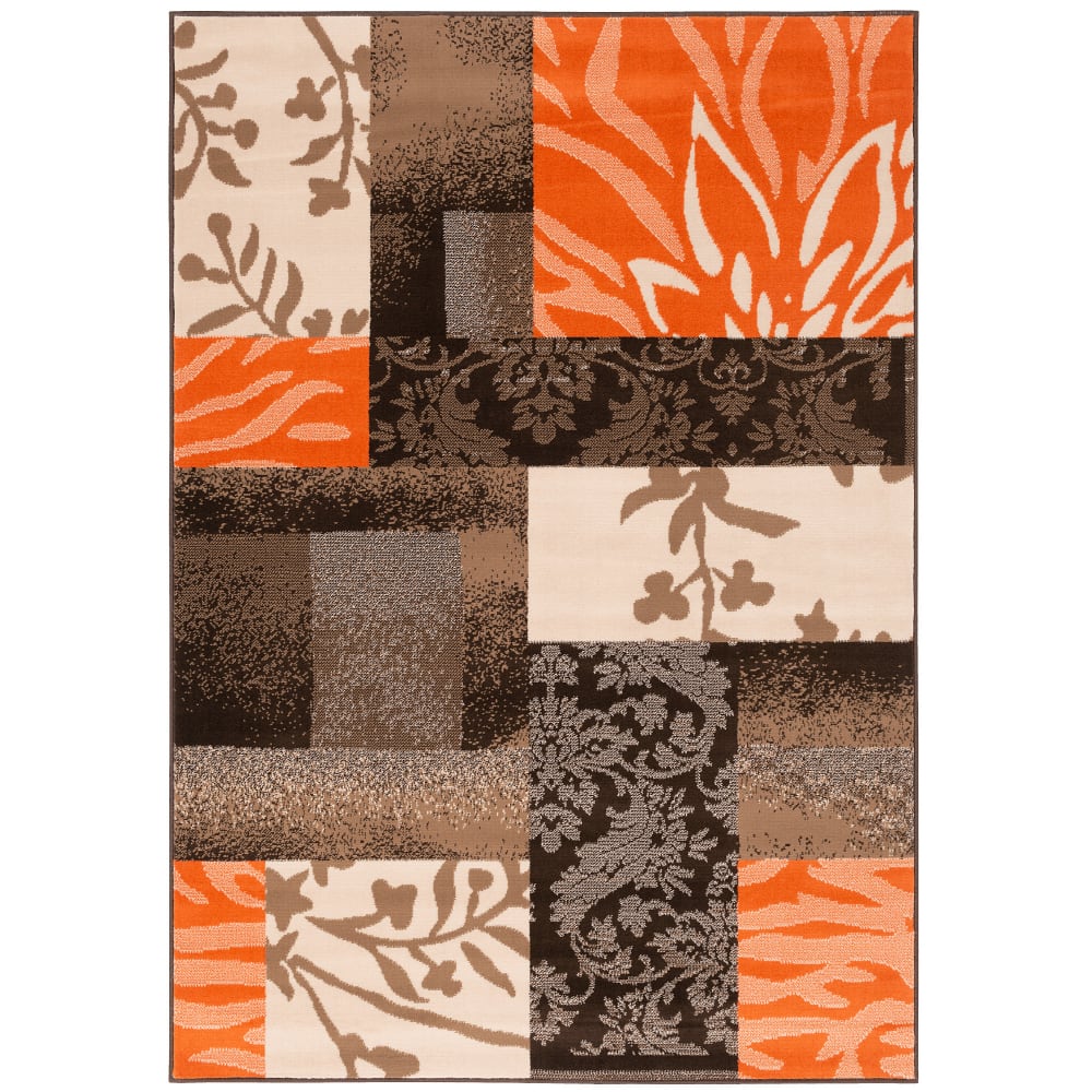 Tapis velours moderne marron 120x170 cm