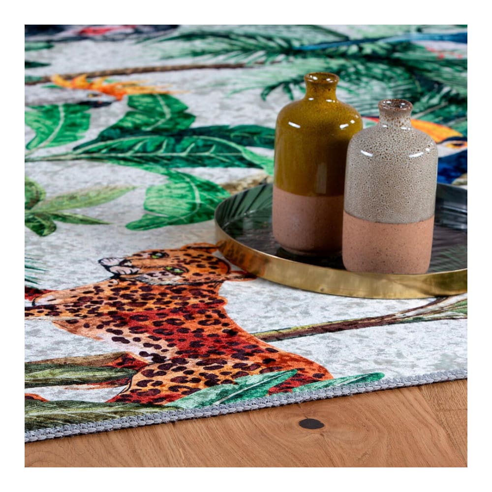 Tapis floral design en polyester multicolore 120x170