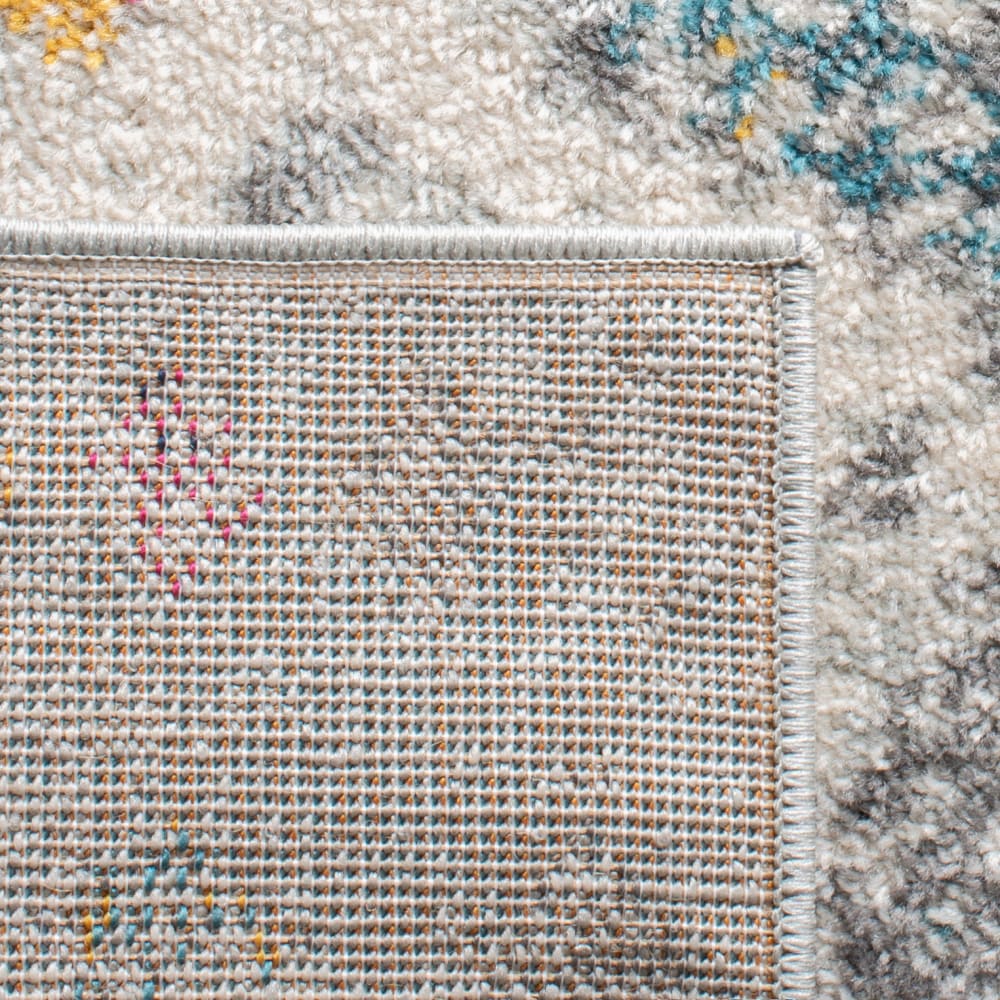 Tapis bohémien en polypropylène gris/or, 122 x 183 cm — vue 4