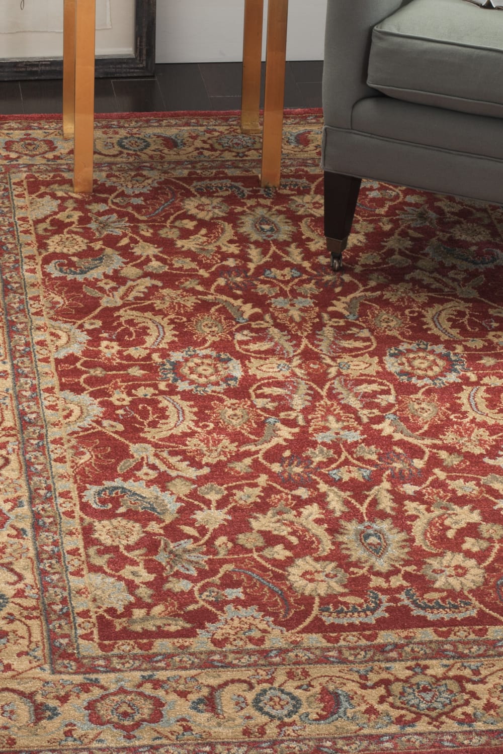 Tapis traditionnel en polypropylène rouge/beige, 122 x 170 cm — vue 3