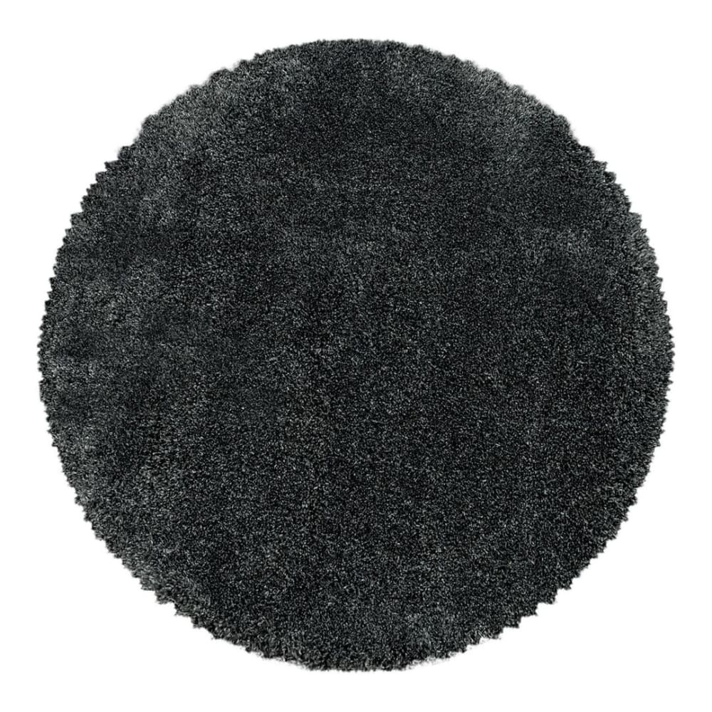 Tapis uni design en polyester gris Ø 120