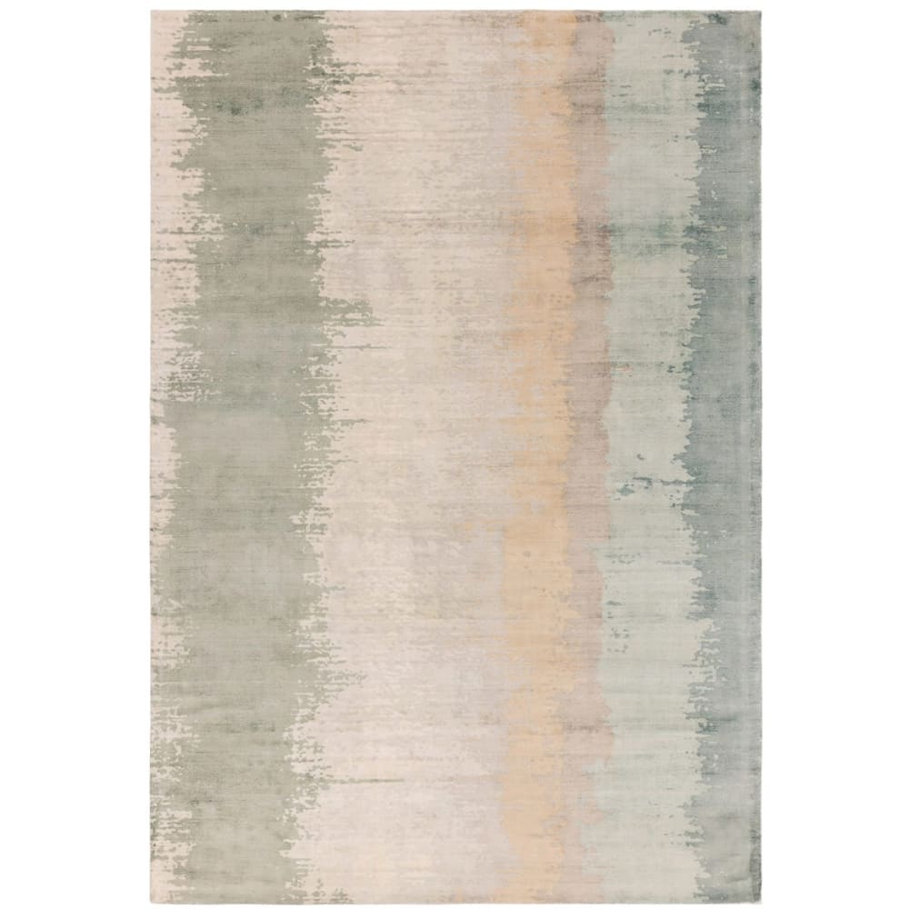 Tapis de salon en viscose - vert anis