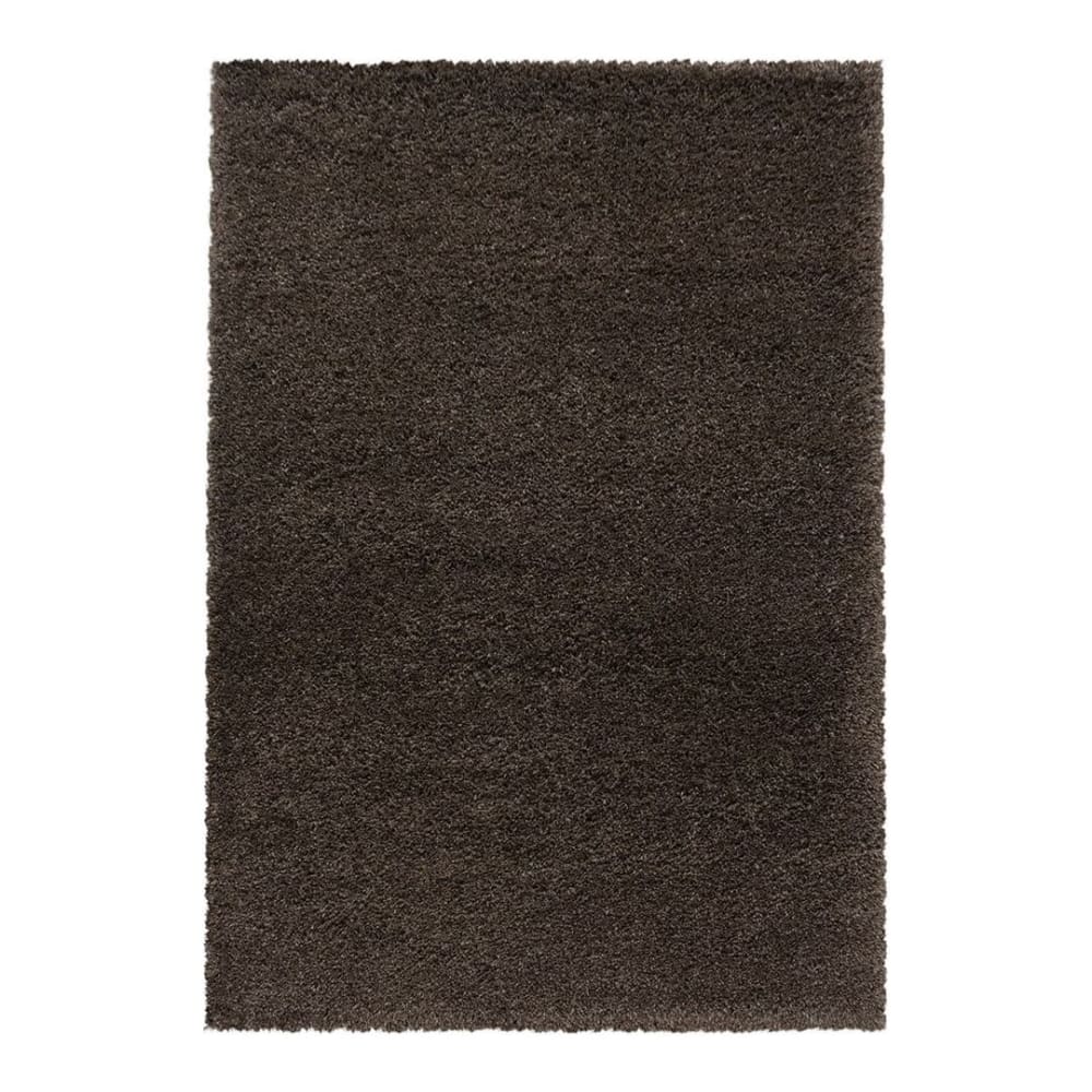Tapis uni design en polyester marron 120x170
