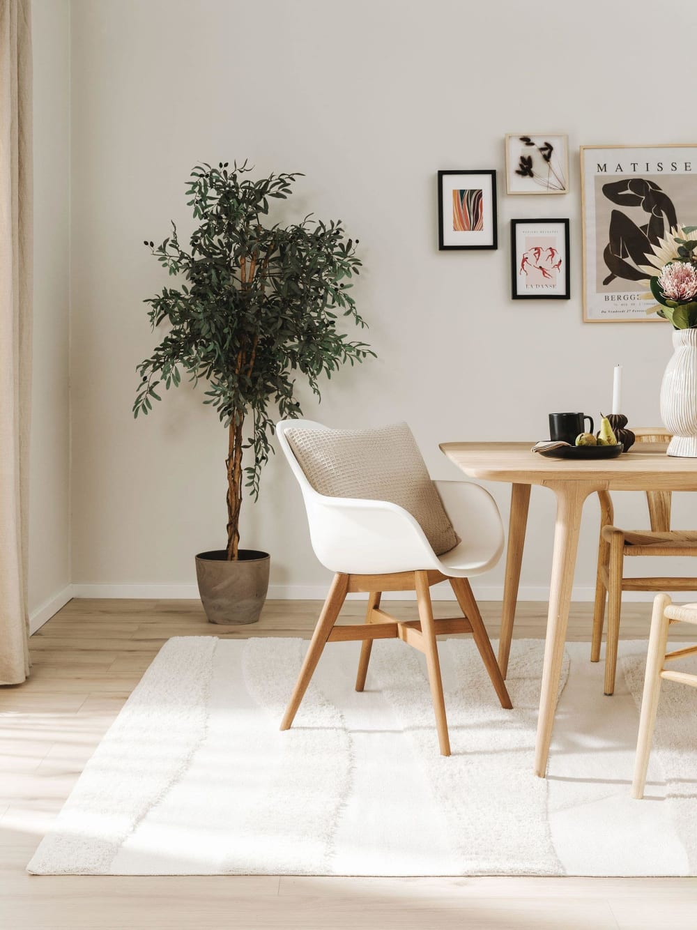 Tapis en coton crème 120x170 — vue 3