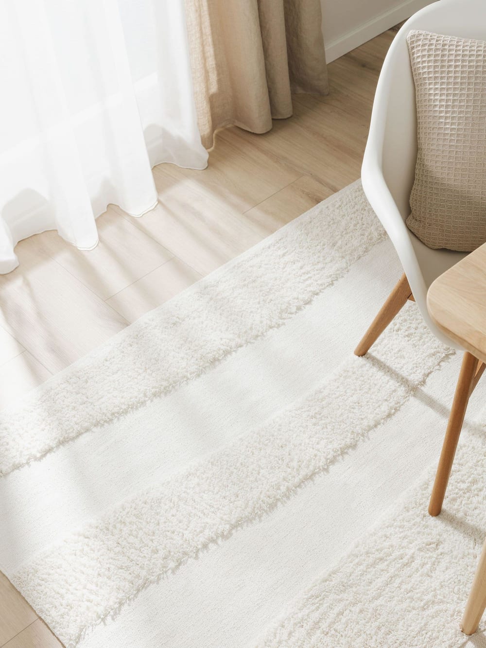Tapis en coton crème 120x170 — vue 4