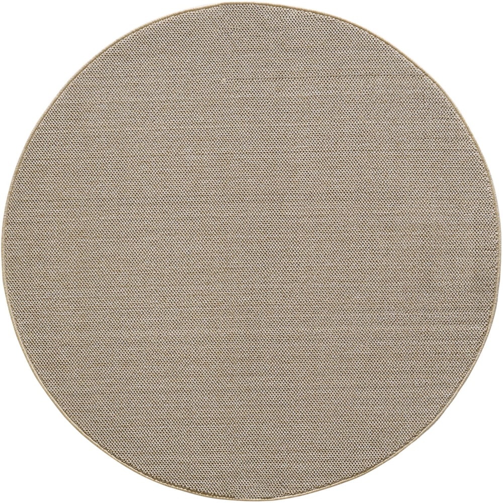 Tapis Rond Naturel aspect jute Beige 120x120cm