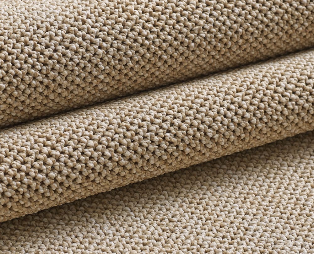 Tapis rond naturel aspect jute beige 120x120cm — vue 4