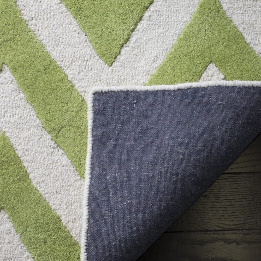 Tapis moderne en laine vert/blanc, 122 x 183 cm — vue 4