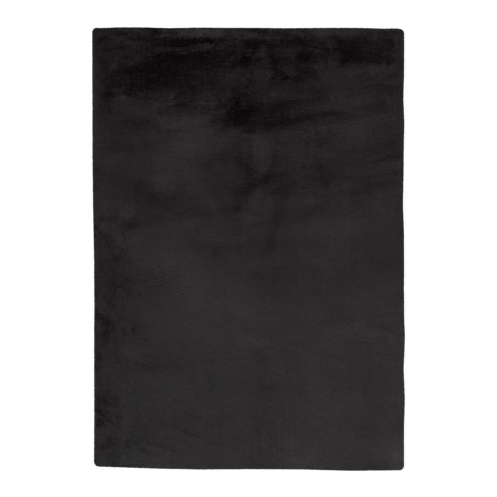 Tapis uni design en polyester anthracite 120x170