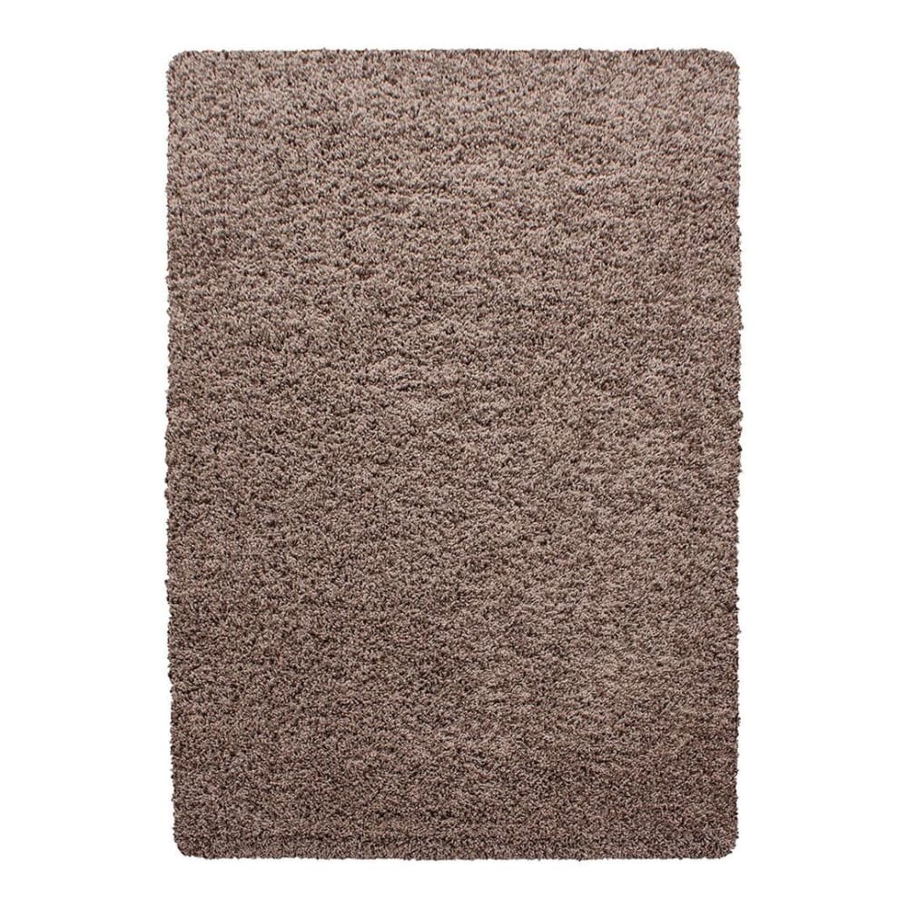 Tapis uni design en polypropylène moka 120x170