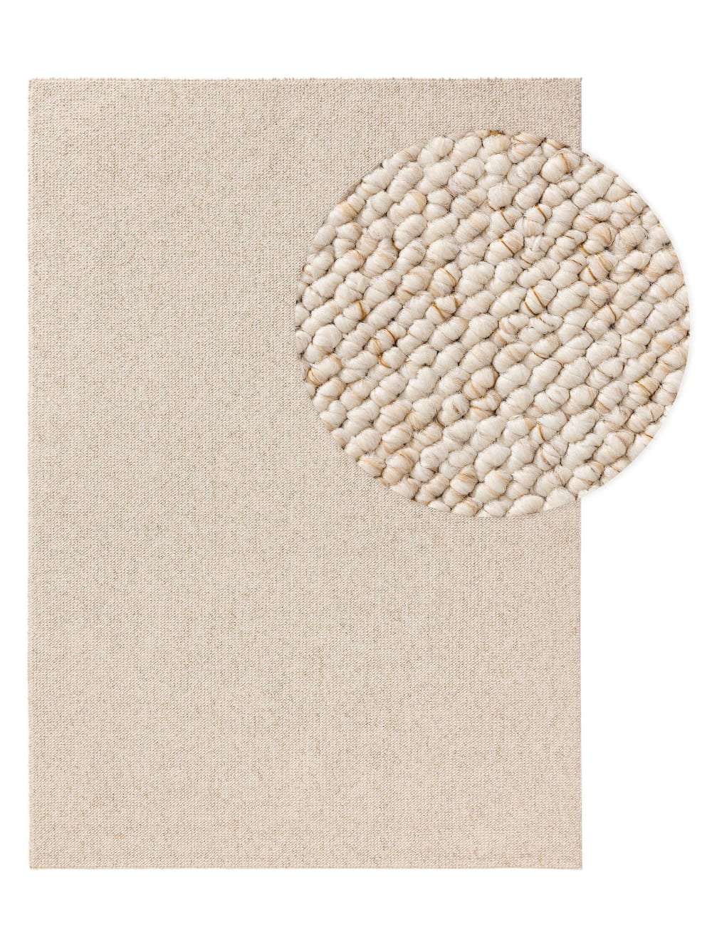 Tapis lavable crème
