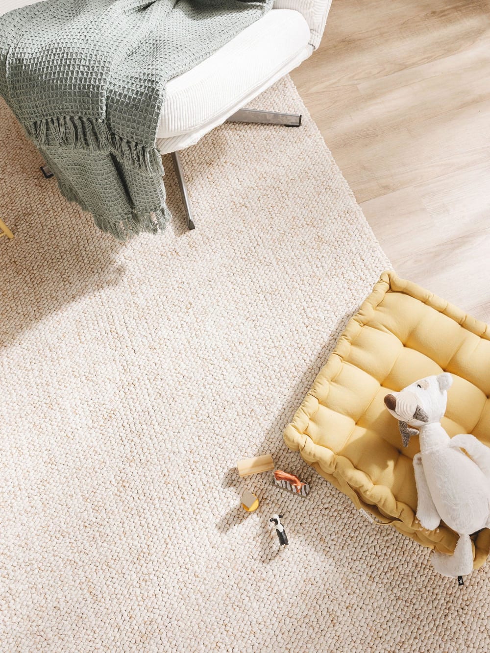 Tapis lavable crème 120x170 — vue 4
