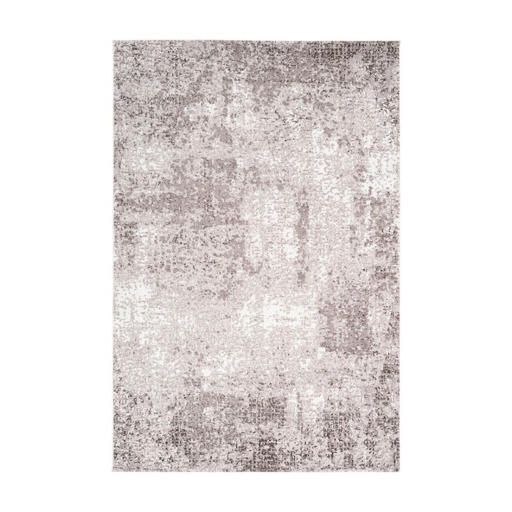Tapis rayé design en polyester taupe 120x170
