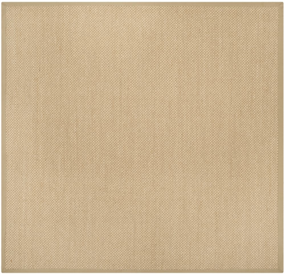 Tapis fibre naturelle en sisal jaune/beige, 122 x 122 cm