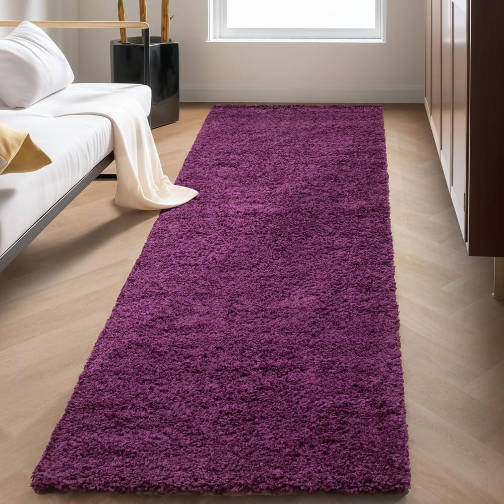 Shaggy - tapis uni à poils longs - violet 120 x 170 cm — vue 4