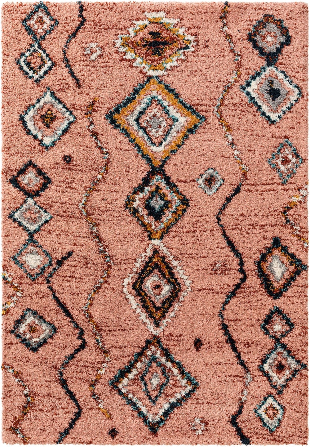 Tapis à poils longs - rose