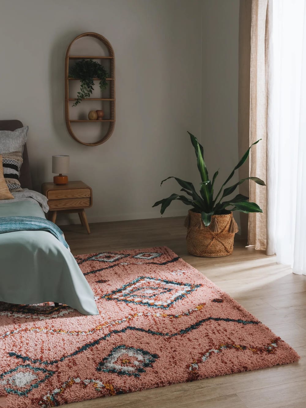 Hochflorteppich rosa 120x170 - Maisons Du Monde