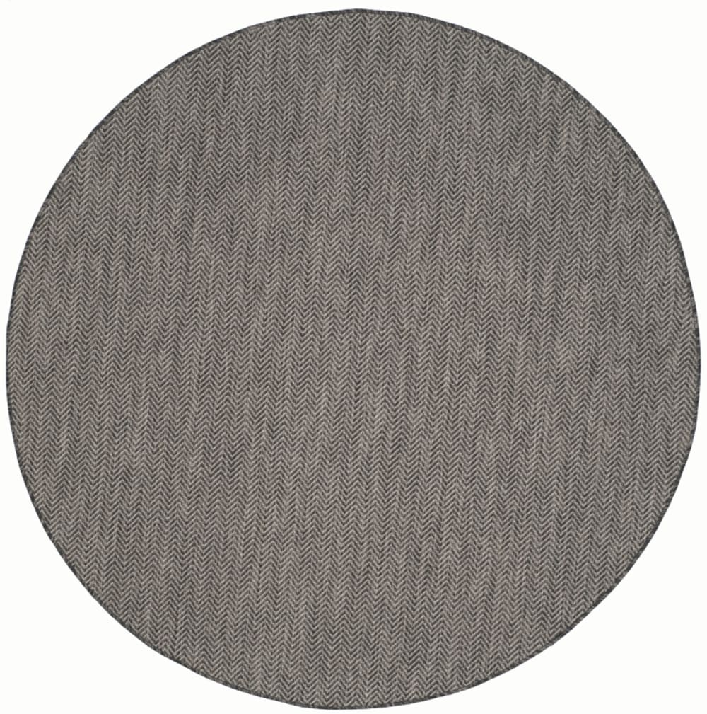 Tapis contemporain en polypropylène noir/beige, 122 cm