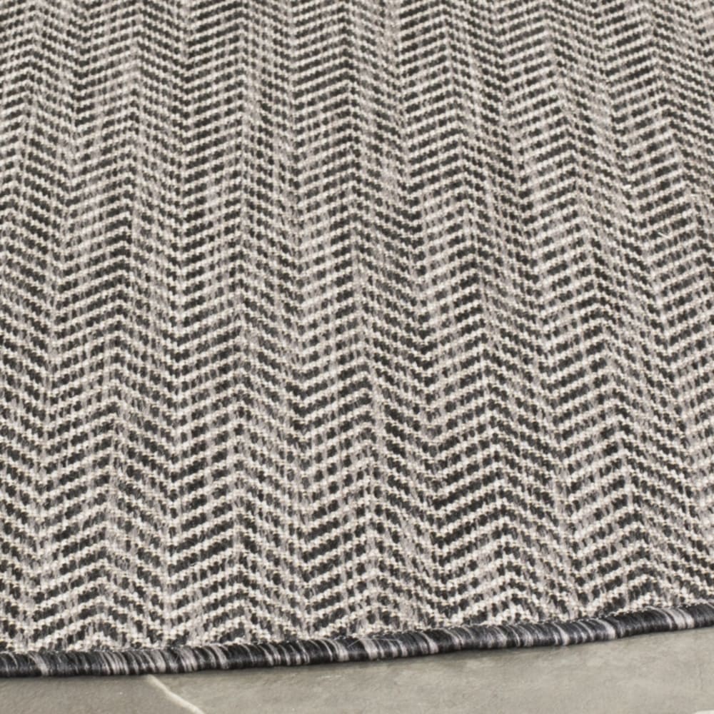 Tapis contemporain en polypropylène noir/beige, 122 cm — vue 4