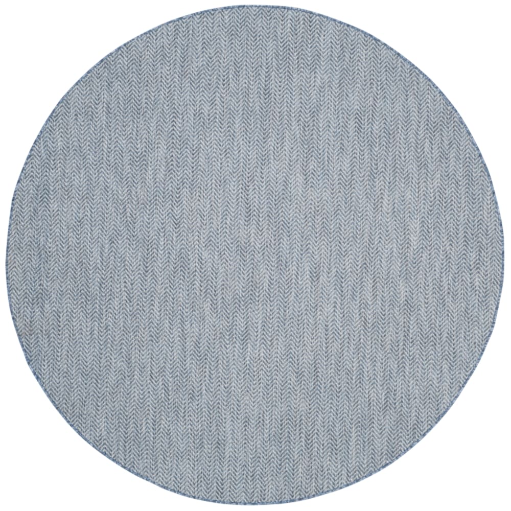 Tapis contemporain en polypropylène bleu/gris, 122 cm