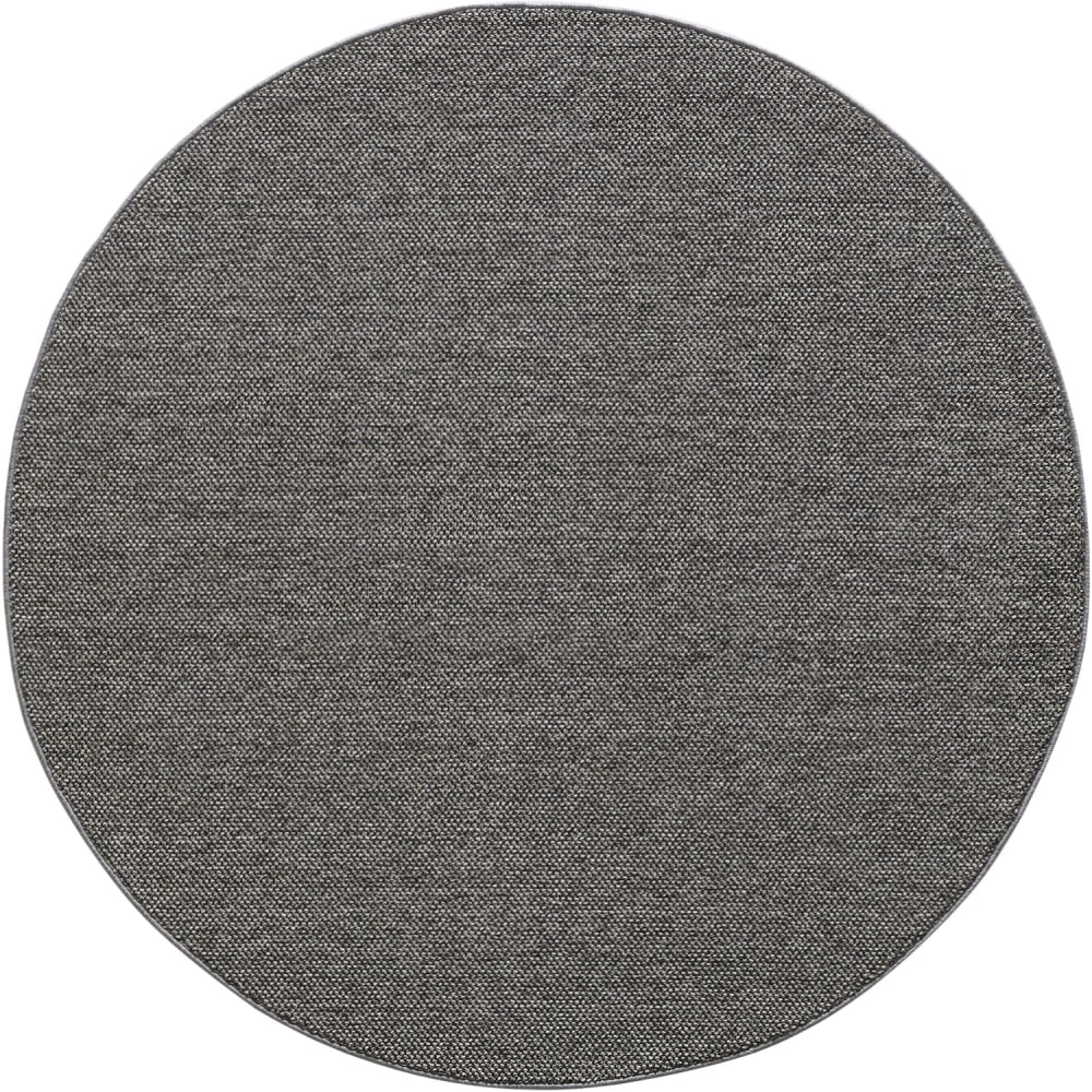 Tapis rond naturel aspect jute gris 120x120cm