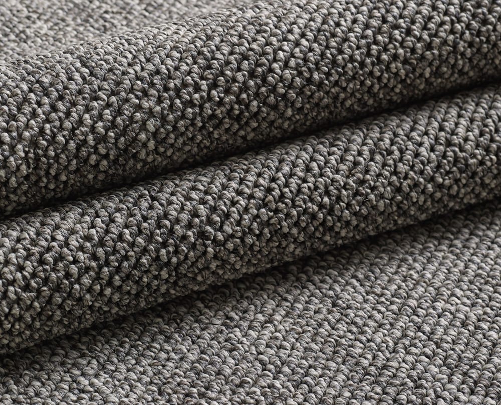 Tapis rond naturel aspect jute gris 120x120cm — vue 4