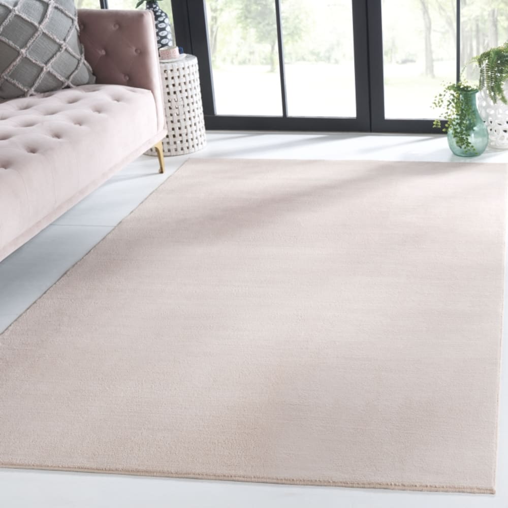 Tapis contemporain en polyester beige, 122 x 183 cm — vue 3