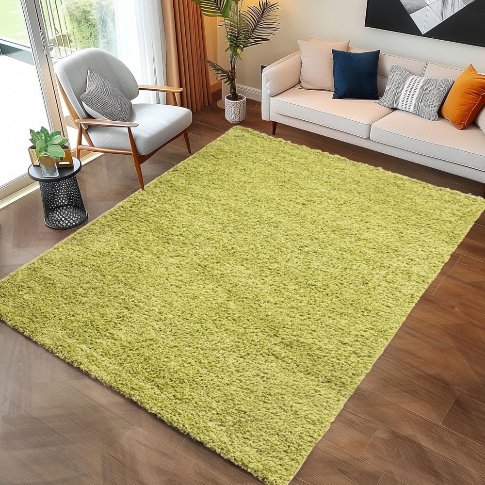 Shaggy - tapis uni à poils longs - vert 120 x 170 cm — vue 3