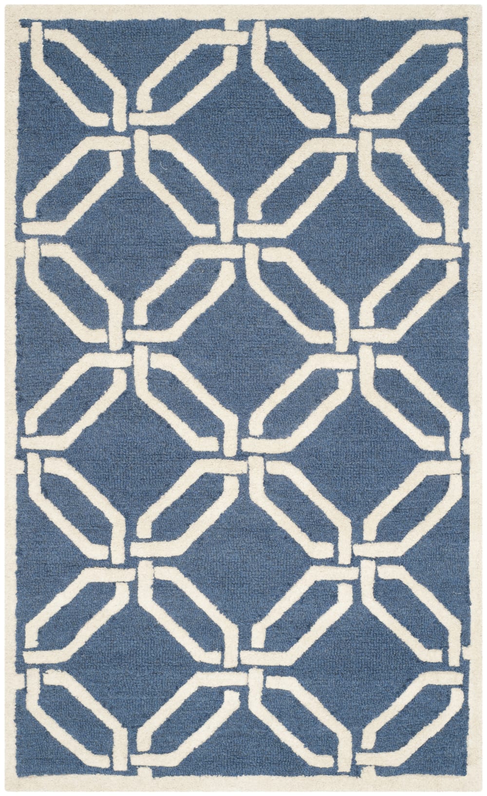 Tapis laine bleu 122