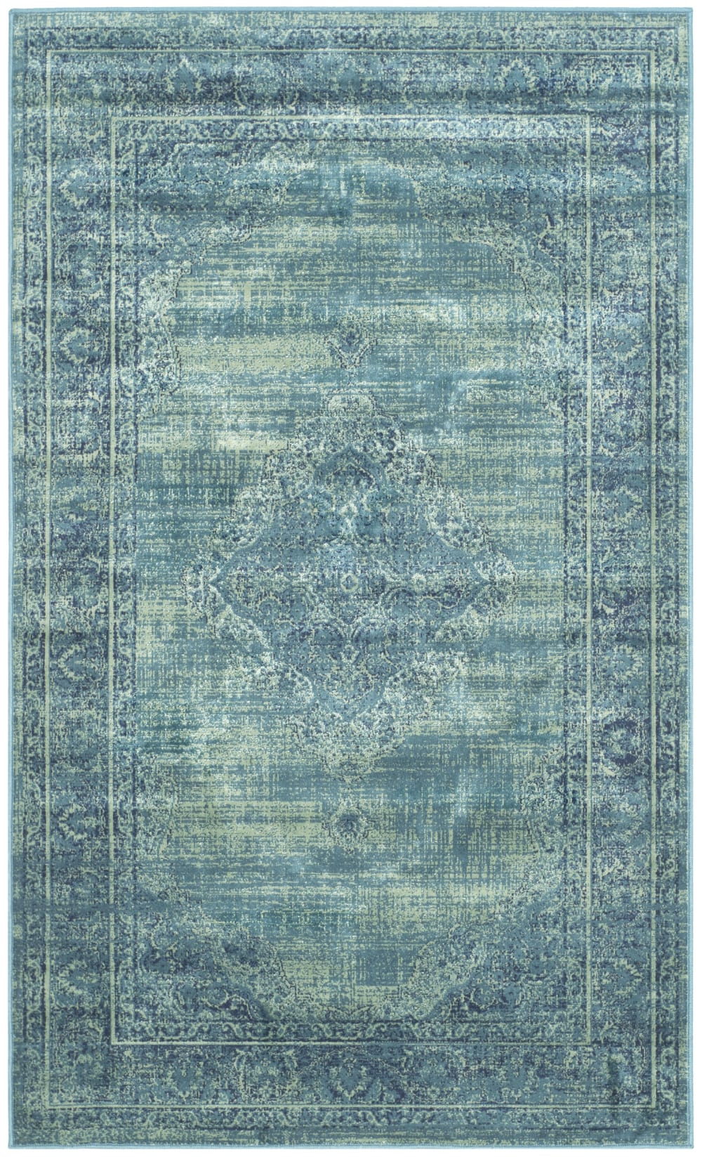 Tapis viscose bleu 122 - 170