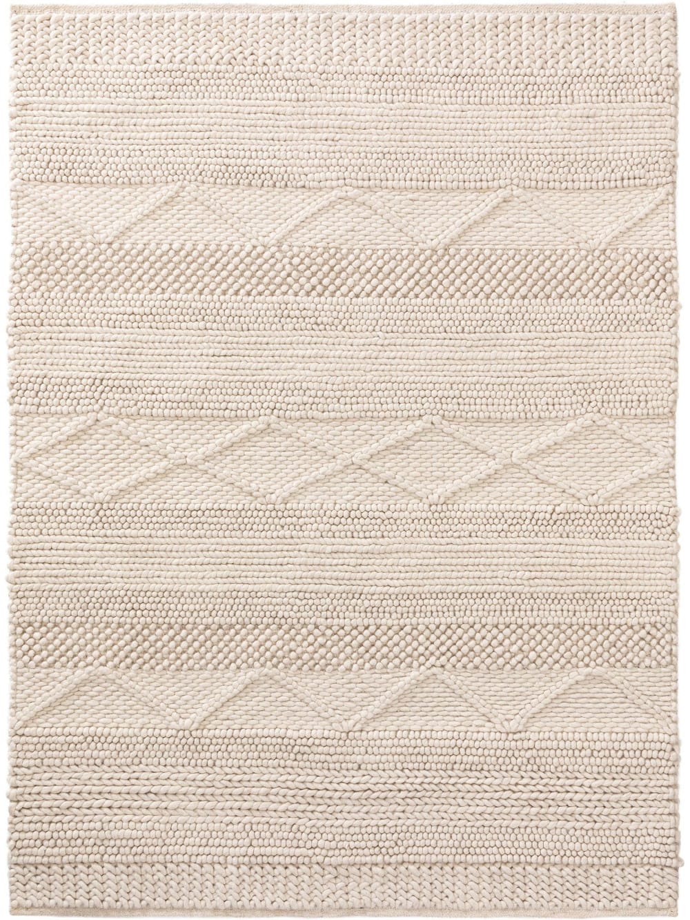 Tapis de laine crème