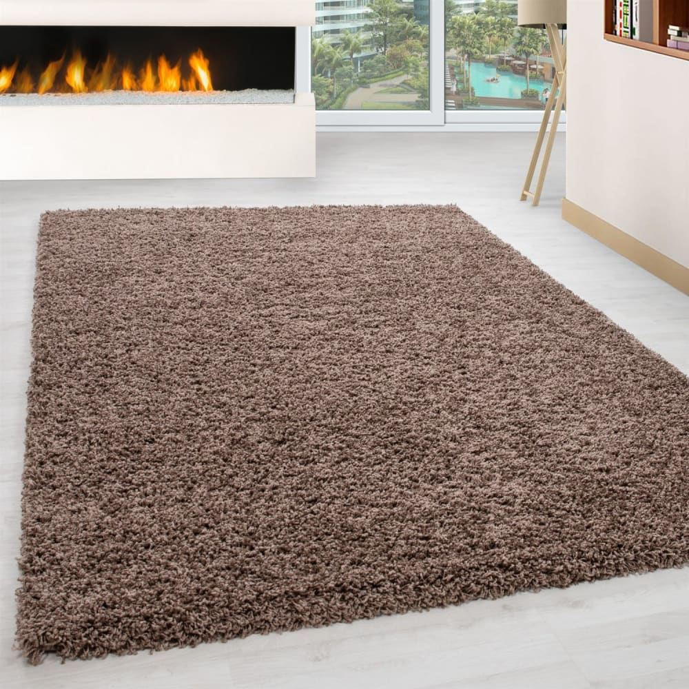 Shaggy - tapis uni à poils longs - café 120 x 170 cm — vue 3