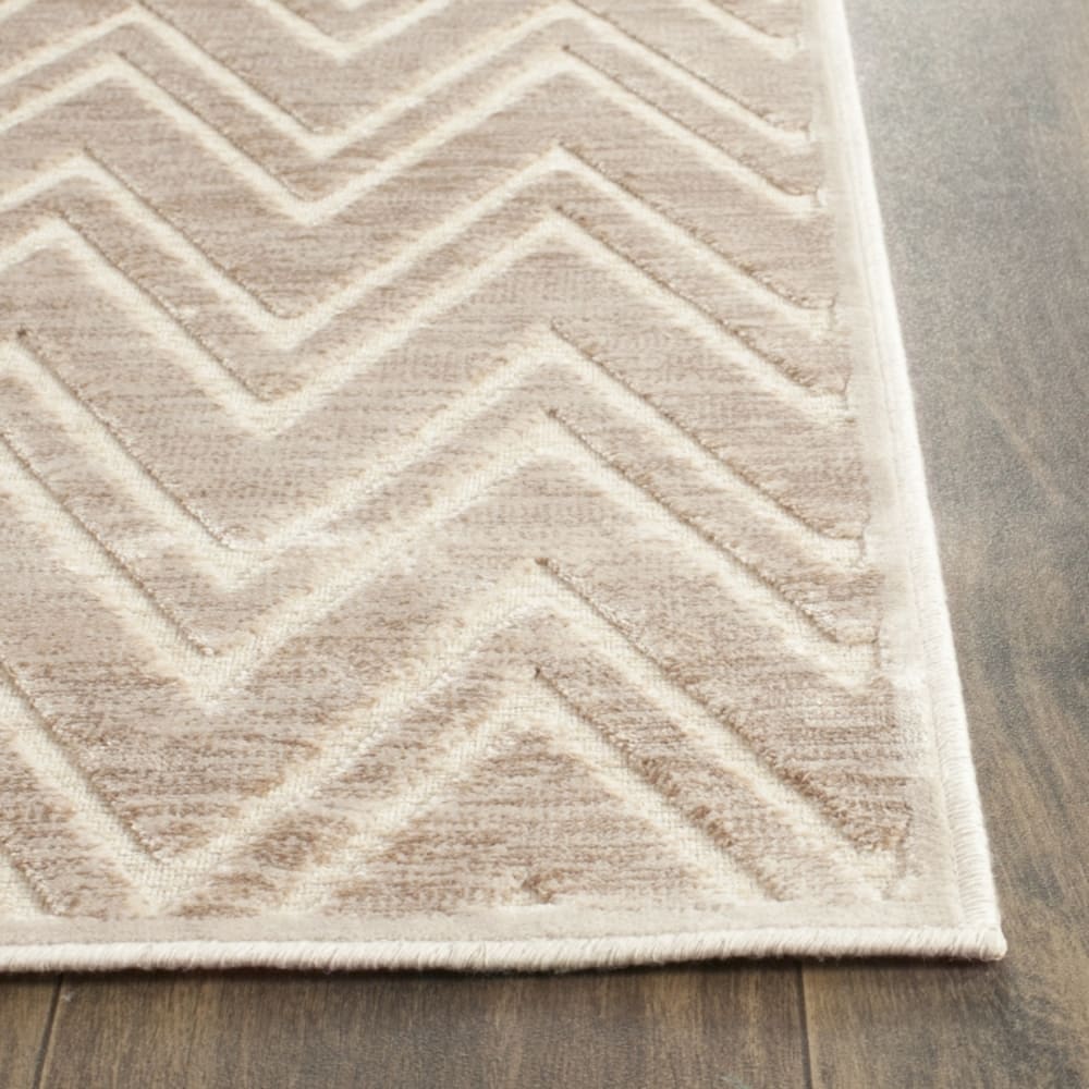 Tapis de transition en viscose beige, 122 x 170 cm — vue 3