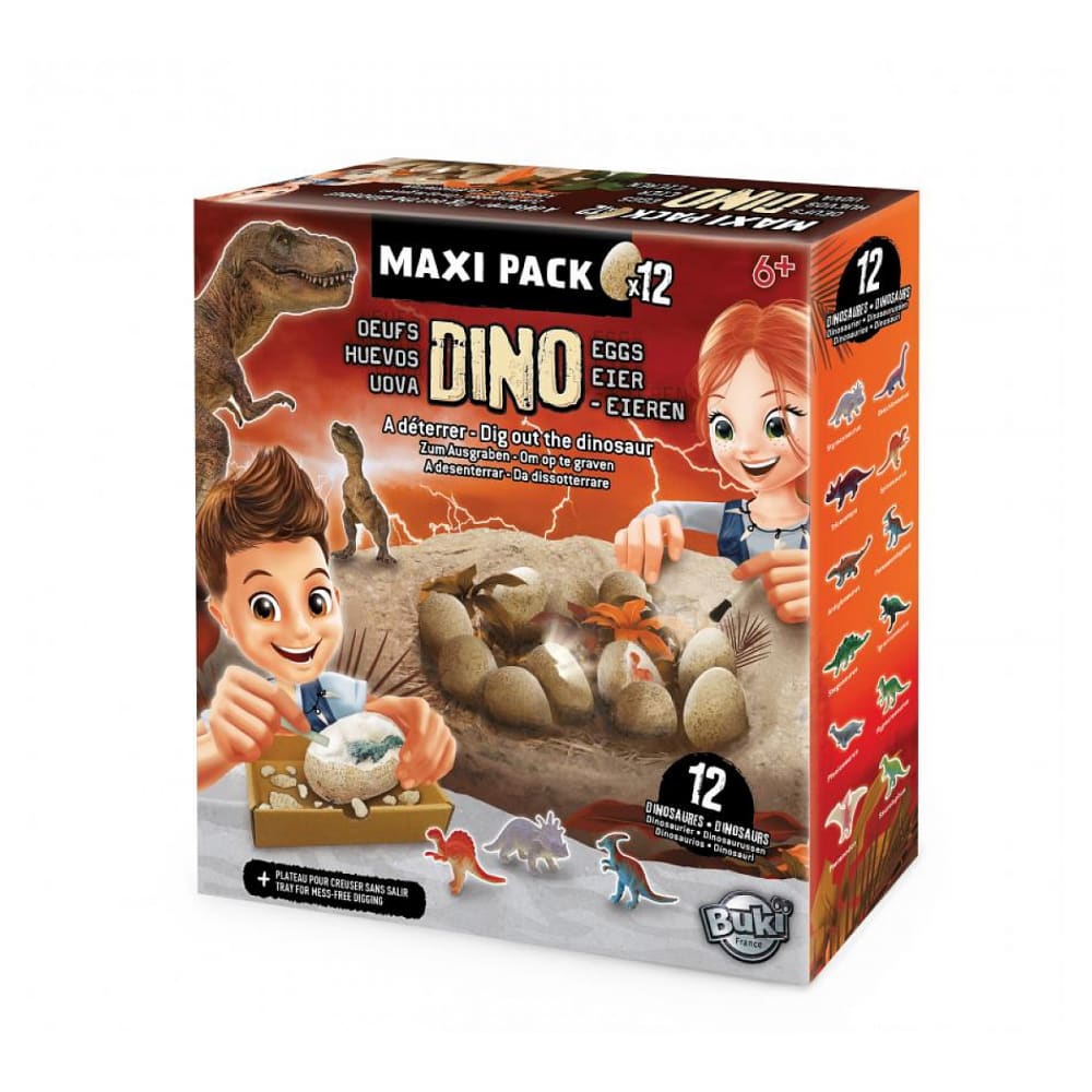 Dino egg maxi pack 12 oeufs à fouiller et creuser