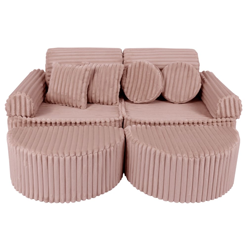 Canapé modulable enfant en velours côtelé 12 pcs